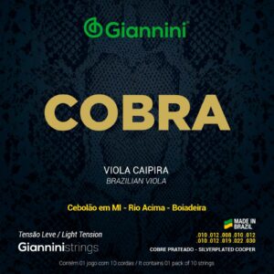 Encordoamento Para Viola Aço Leve Série Cobra Giannini GESVL