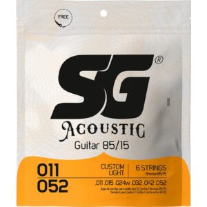 Encordoamento Para Violão em Aço .011 Custom Light Bronze SG