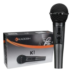 Microfone De Mão Kadosh K1 Profissional Dinâmico Com Fio