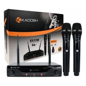 Microfone S/ Fio Uhf Duplo Kadosh K-402m