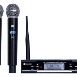 Microfone Sem Fio Kadosh Duplo Uhf 200ch Ir K392m