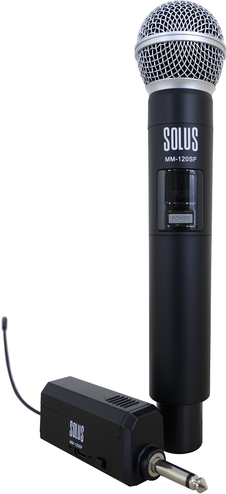 MICROFONE SEM FIO VHF FREQUÊNCIA FIXA SOLUS MM-120SF