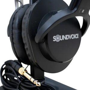 Fone De Ouvido Profissional Com Fio Soundvoice Sv-050 Cor Preto Luz n/a