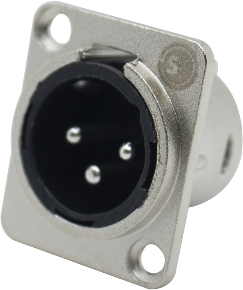 CONECTOR XLR PAINEL MACHO 3 POLOS SOUNDVOICE XP03-MC