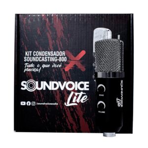 Kit Microfone Condensador Soundvoice Soundcasting 800X