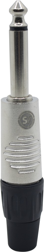 PLUGUE 6,3MM 1/4 LINHA METÁLICA SOUNDVOICE TS P10-MN